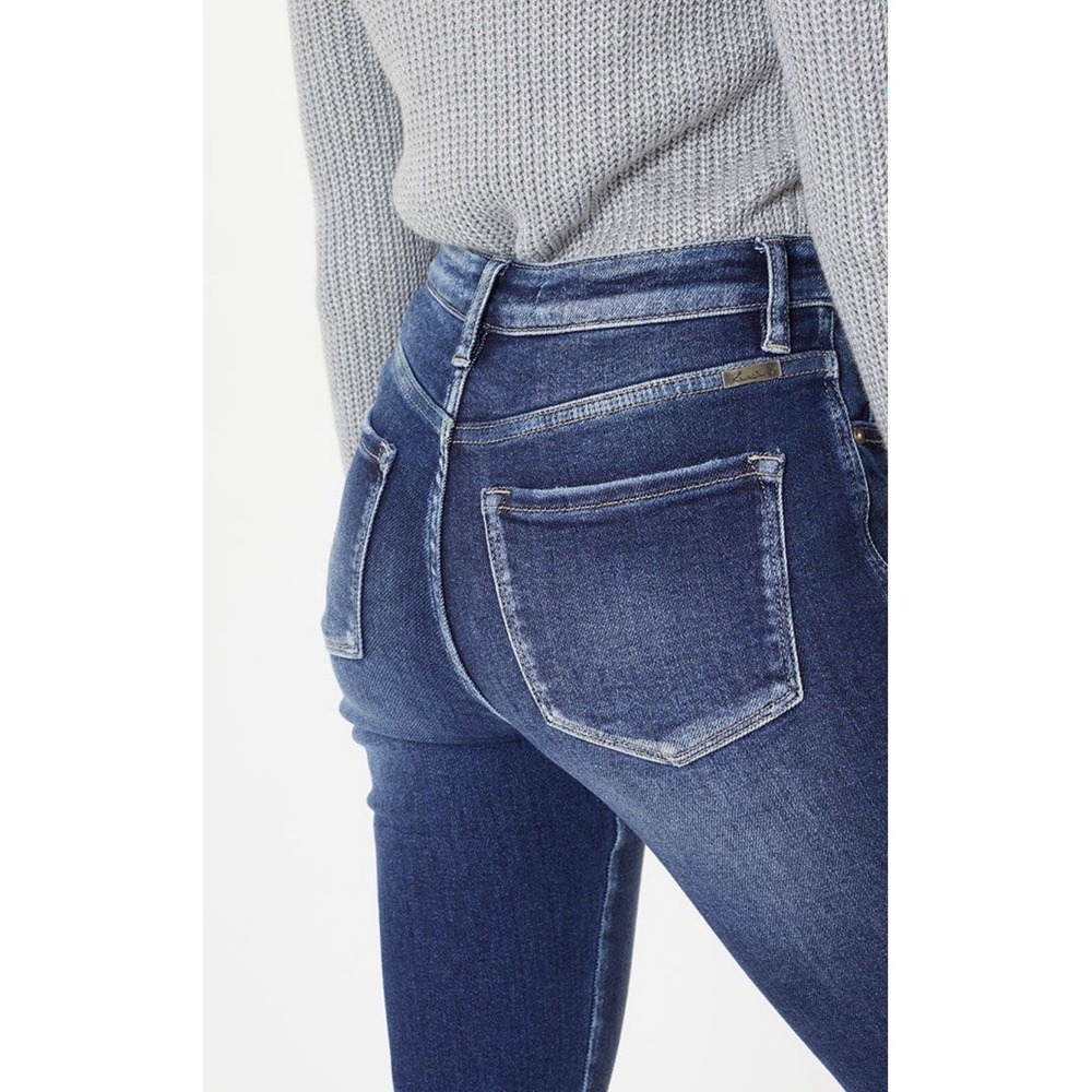 KanCan Jeans Womens High Rise Frayed‎ Boho Bootcut Denim Size 13/30 NWT